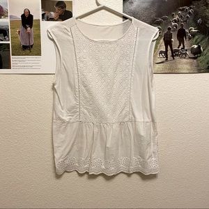 WHITE DRESSY TANK TOP